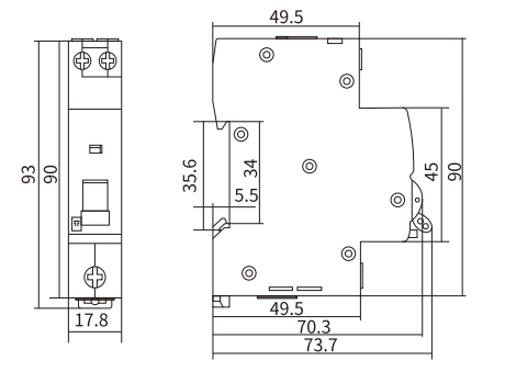 WRCN Type A/AC Mini RCBO (Neural Line Switched)-WOSOMELEC